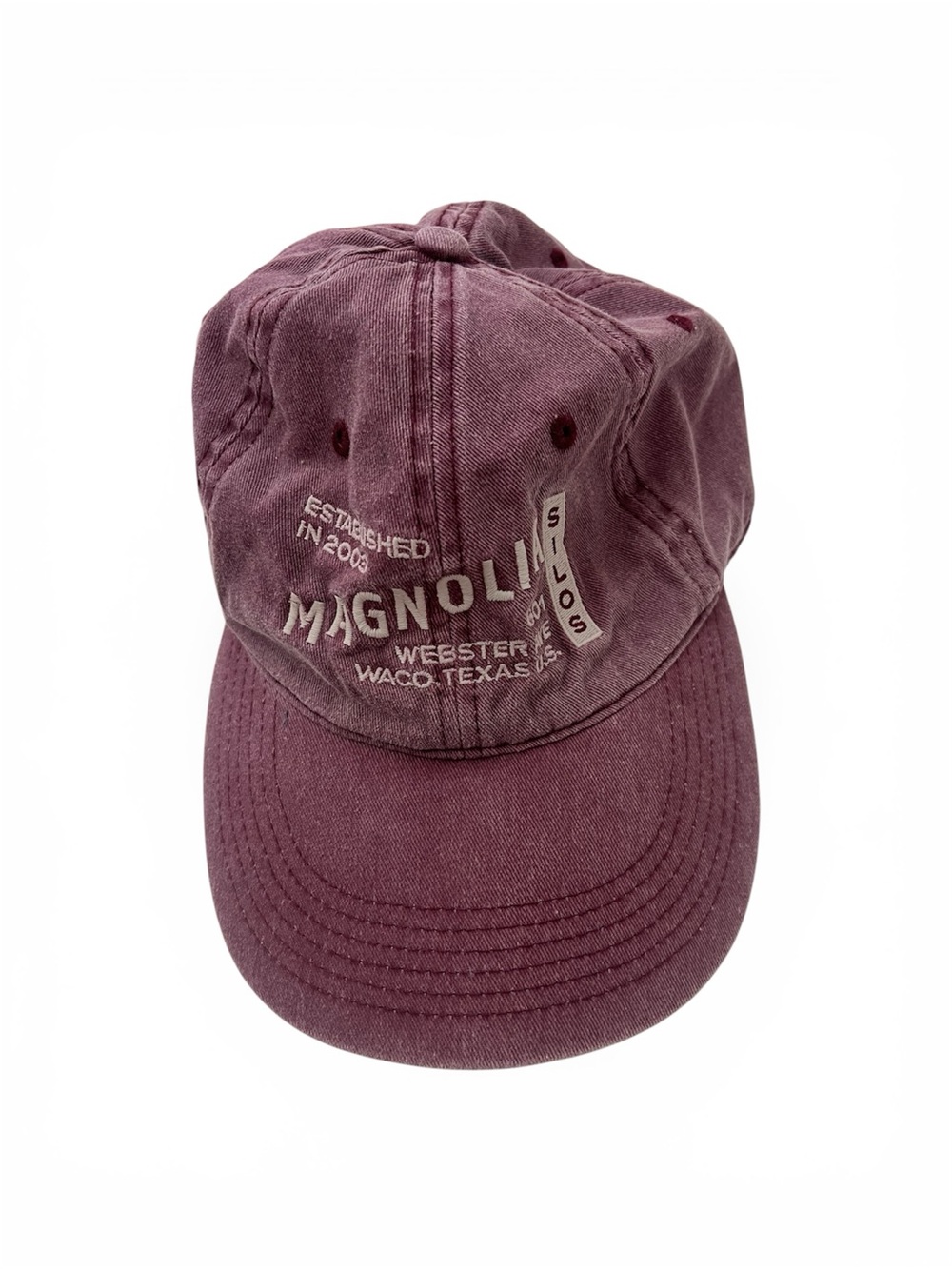 Magnolia Silos Burgundy 100% Cotton Richardson Style 324 Adjustable Cap